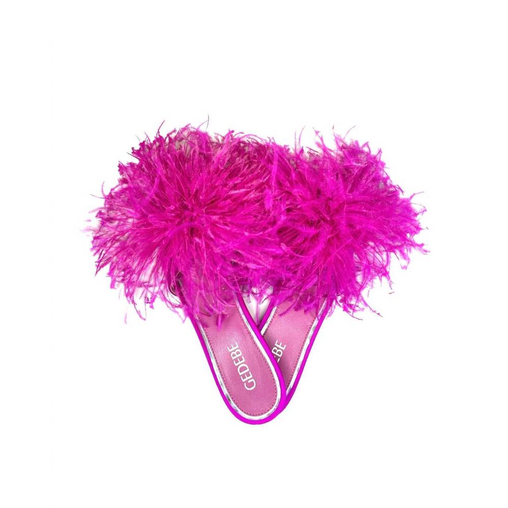 NEW GEDEBE women's lou lou satin flats in fushia